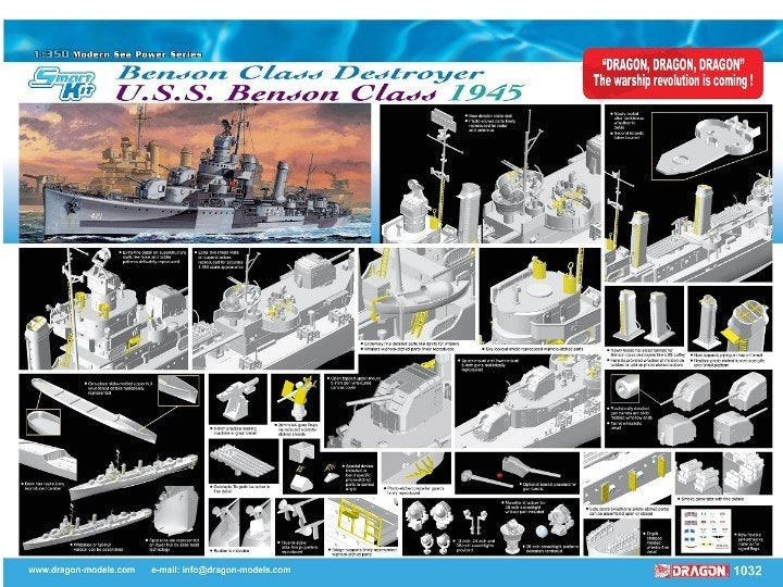 Dragon 1032 USS Benson DD-421 (1/350)  – image 2