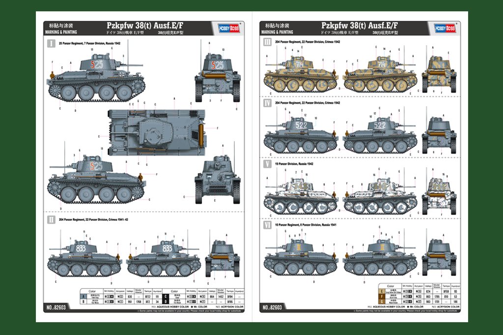 Hobby Boss 82603 38(t) tank E/F type 1/16 – immagine 4