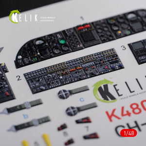 KELIK K48090 CH-46E interior 3D decals for Academy kit 1/72 – Bild 2