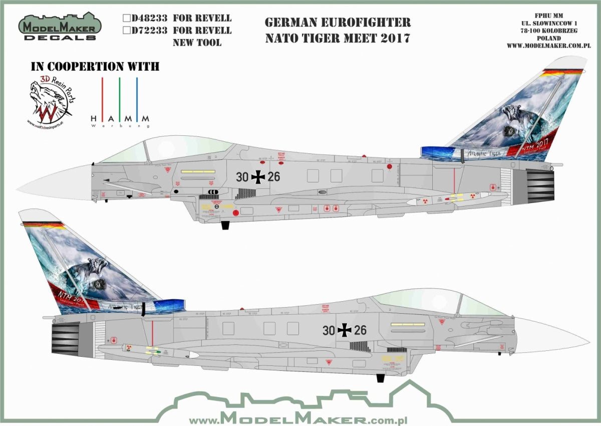 ModelMaker Decals D48233 German Eurofighter NATO Tiger Meet 2017 1/48