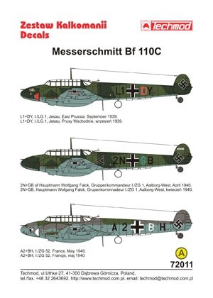 Techmod 72011 - Messerschmitt Bf 110C 1/72 – zdjęcie 2