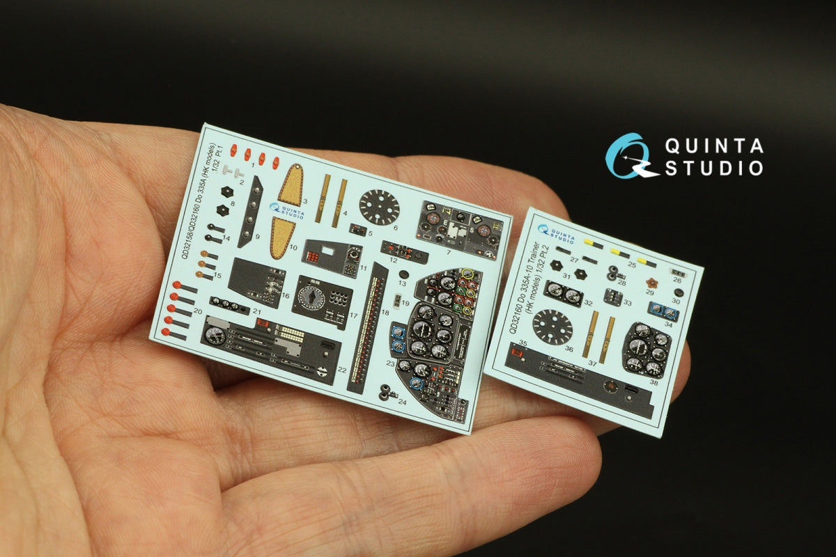 Quinta Studio QD32160 Do 335A-10 3D-Printed &amp;amp; coloured Interior on decal paper (HK models) 1/32 – imagen 6