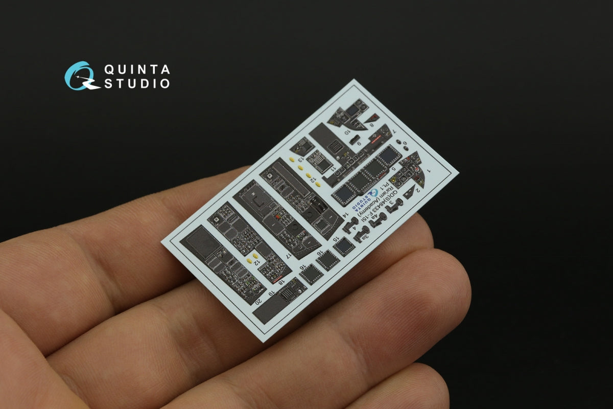 Quinta Studio QDS-48433 F-15I 3D-Printed &amp;amp; coloured Interior on decal paper (Academy) (Small version) 1/48 – immagine 4