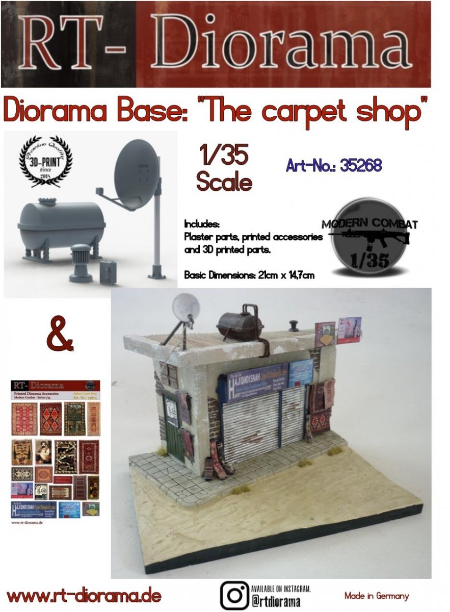 RT-Diorama 35268 Socle de diorama : « Le magasin de tapis » 1/35