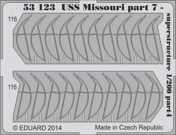Eduard 53123 USS Missouri part 7 - superstructure TRUMPETER 1/200 – immagine 4