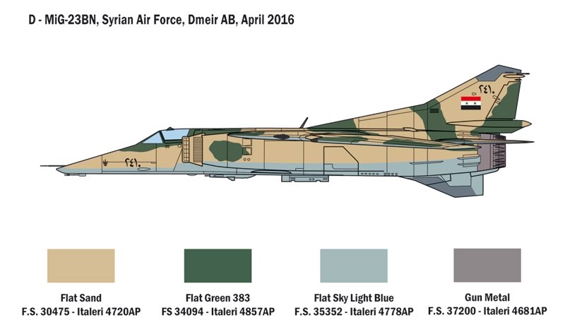Italeri 2798 MiG-23 MF/BN FLOGGER 1/48 – immagine 4
