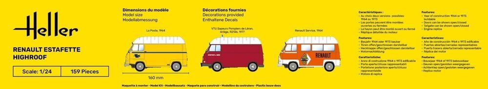 Heller 56740 Renault Estafette Highroof - Starter Kit 1/24 – Bild 6