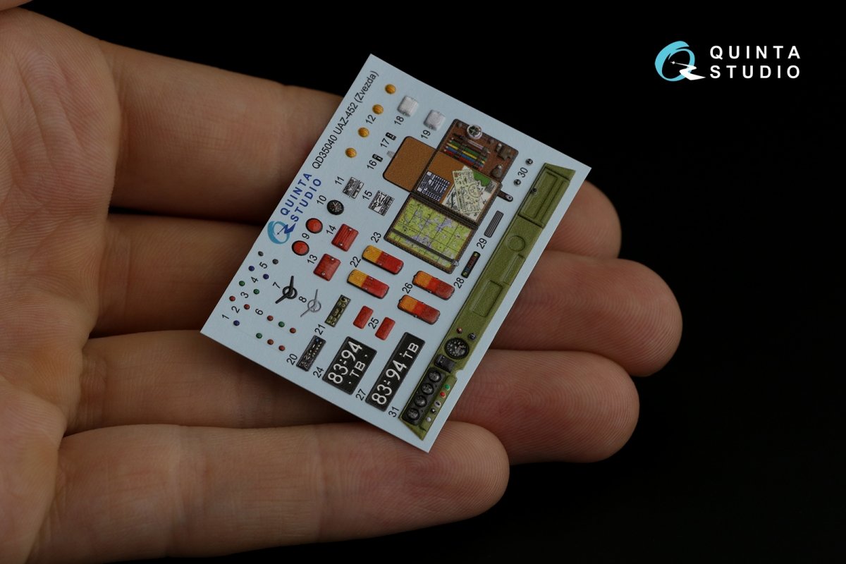 Quinta Studio QD35040 UAZ-452 3D-Printed &amp;amp; coloured Interior on decal paper (Zvezda) 1/35 – Bild 10