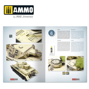 AMMO of Mig Jimenez 6602 SOLUTION BOOK 19 - How to Paint WWII German D.A.K .Vehicles (English, Castellano, Francais, Deutsch) – Bild 4