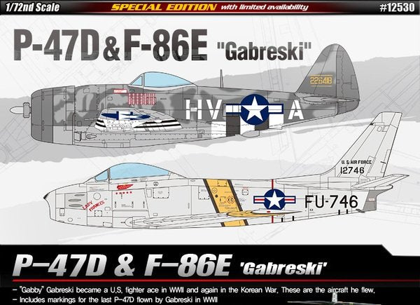 Académie 12530 P-47D F-86E Gabreski 1/72 