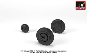 Armory Models AW72050 Mikoyan MiG-21 Fishbed wheels w/ weighted tires, late 1/72 – immagine 4