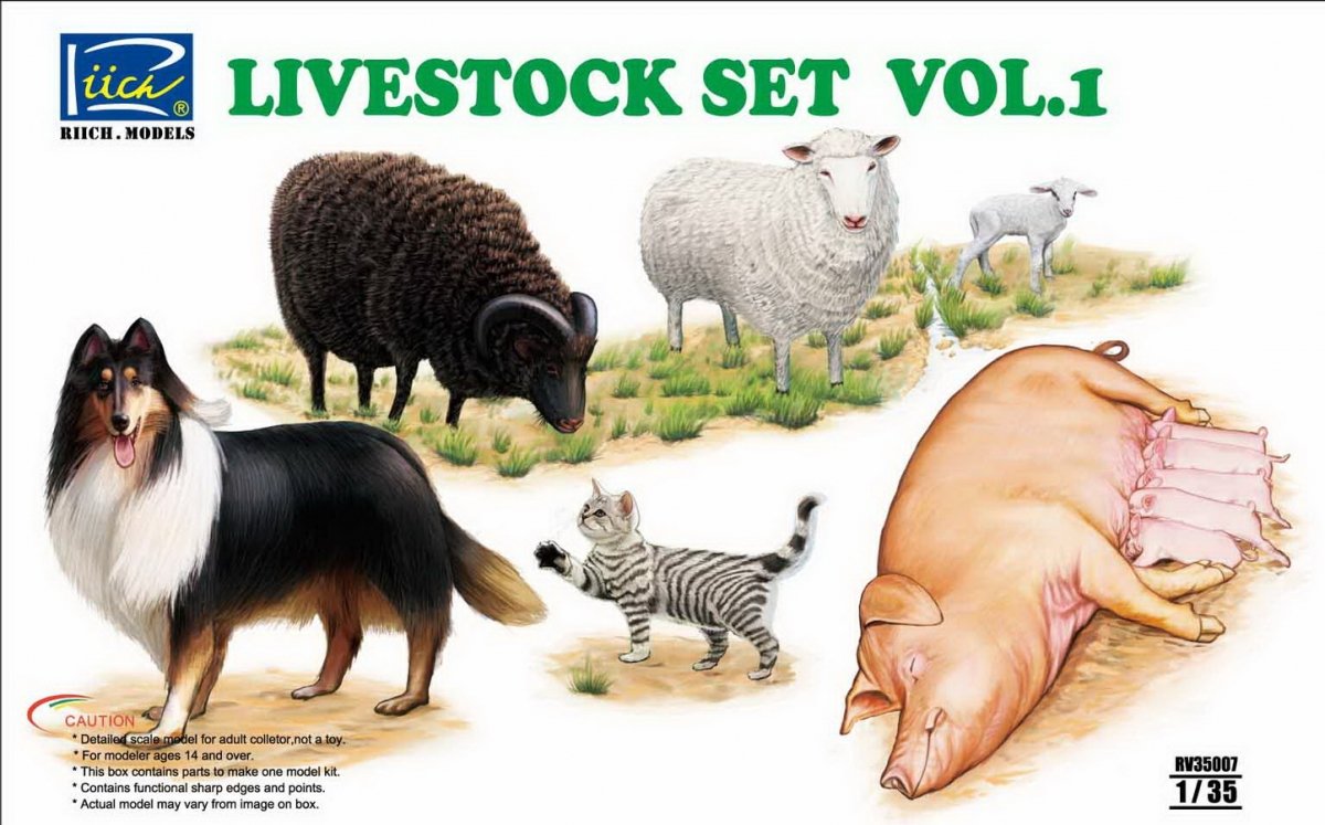 Riich Models RV35007 Livestock Set Vol.1 1/35