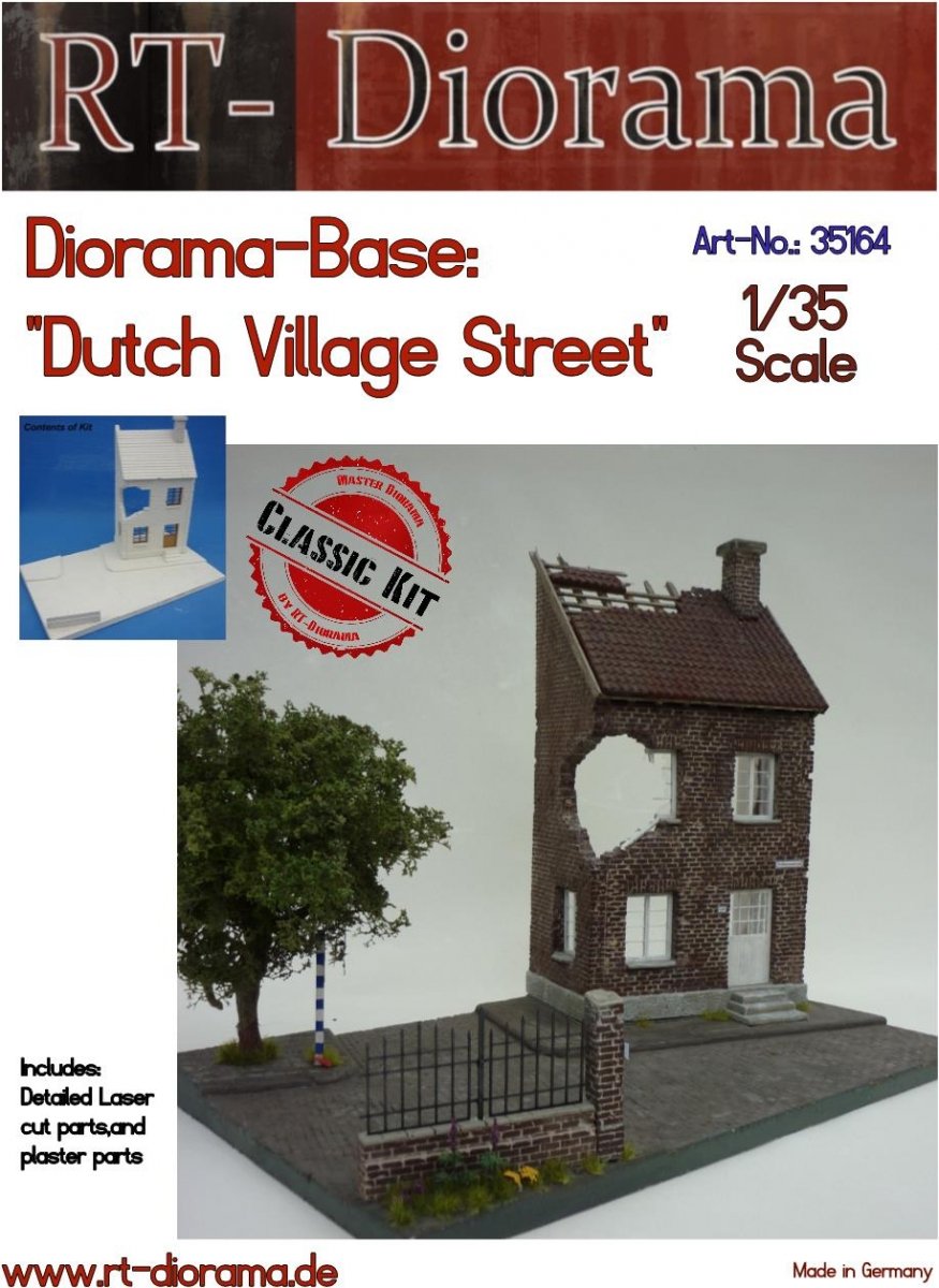 RT-Diorama 35164 Diorama-Base: &amp;quot;Dutch Village Street&amp;quot; 1/35