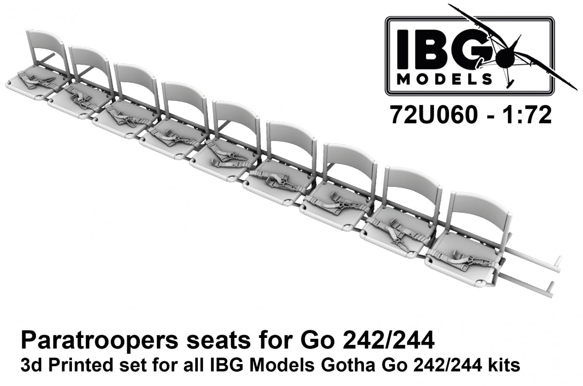 IBG 72U060 Paratroopers seats for Gotha Go-242/244 1/72