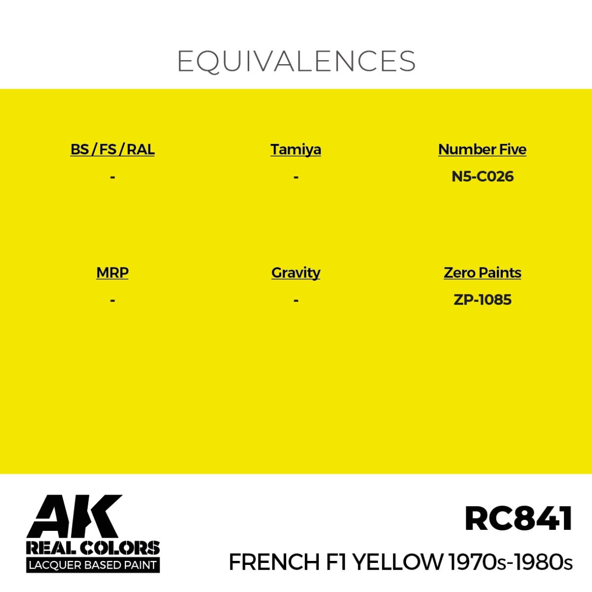 AK Interactive RC841 French F1 Yellow 1970s-1980s 17 ml – immagine 3