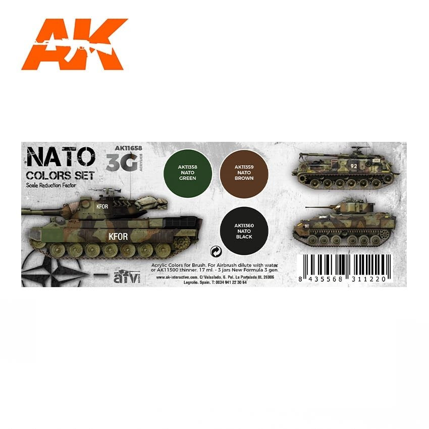 AK Interactive AK11658 3G NATO COLORS SET 3x17 ml – image 2