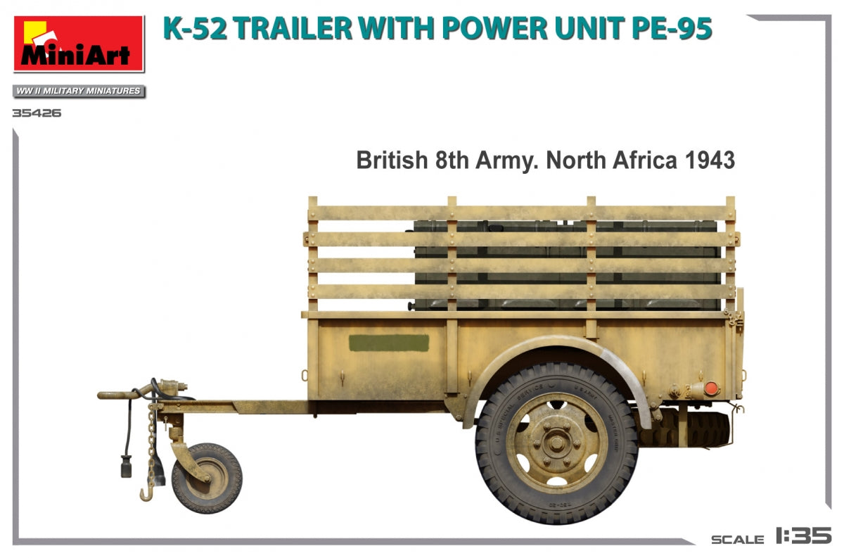 MiniArt 35426 K-52 TRAILER w/POWER UNIT PE-95 1/35 – imagen 4