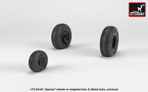 Armory Models AW72336 AH-64 Apache wheels w/ weighted tires, ribbed hubs 1/72 – Bild 2