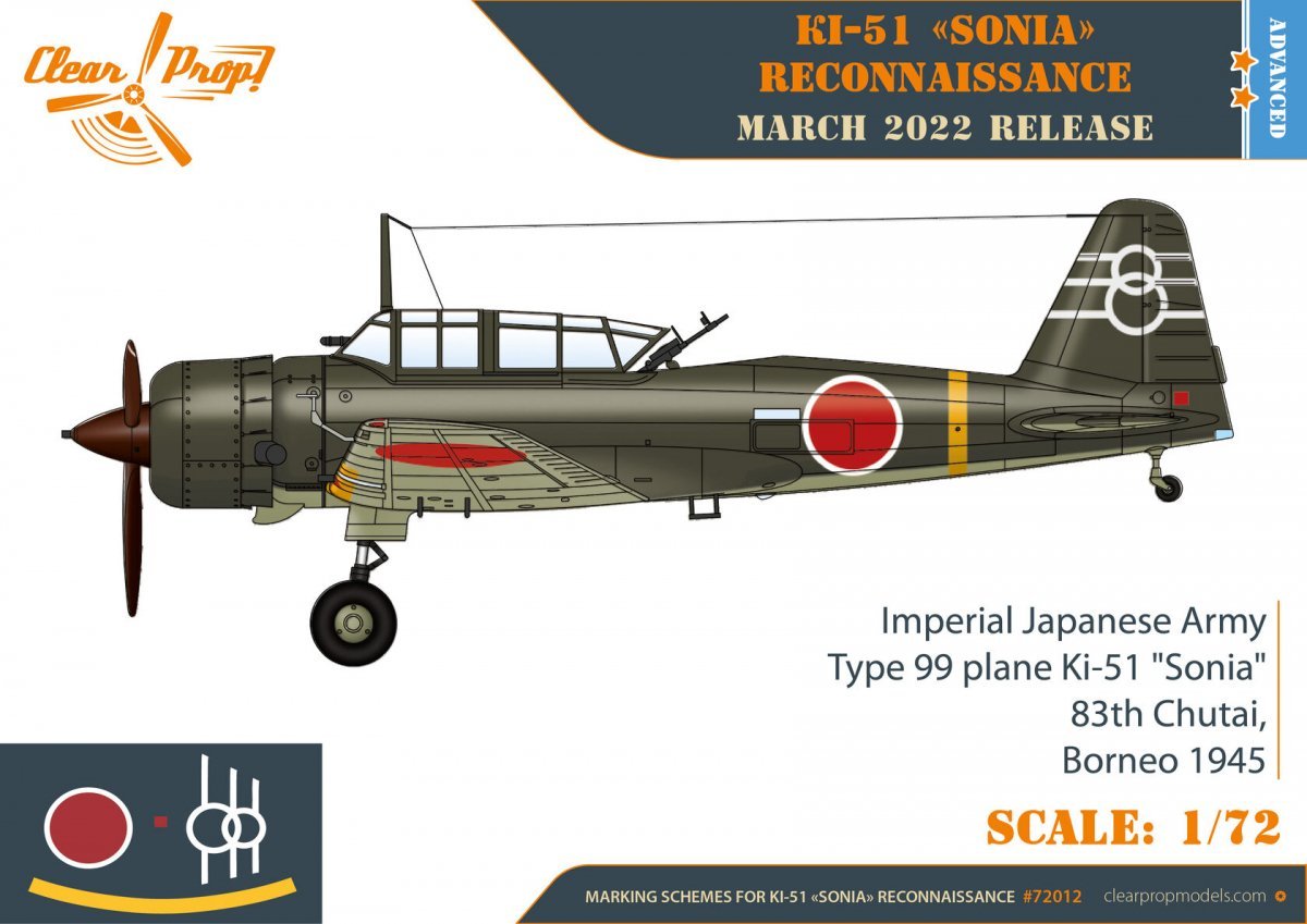 Clear Prop! CP72012 Ki-51 Sonia Reconnaissance ADVANCED KIT 1/72 – Bild 7