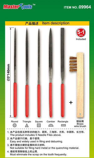 Trumpeter 09964 Assorted needle files set (Middle-Toothed)-3*140mm – immagine 3