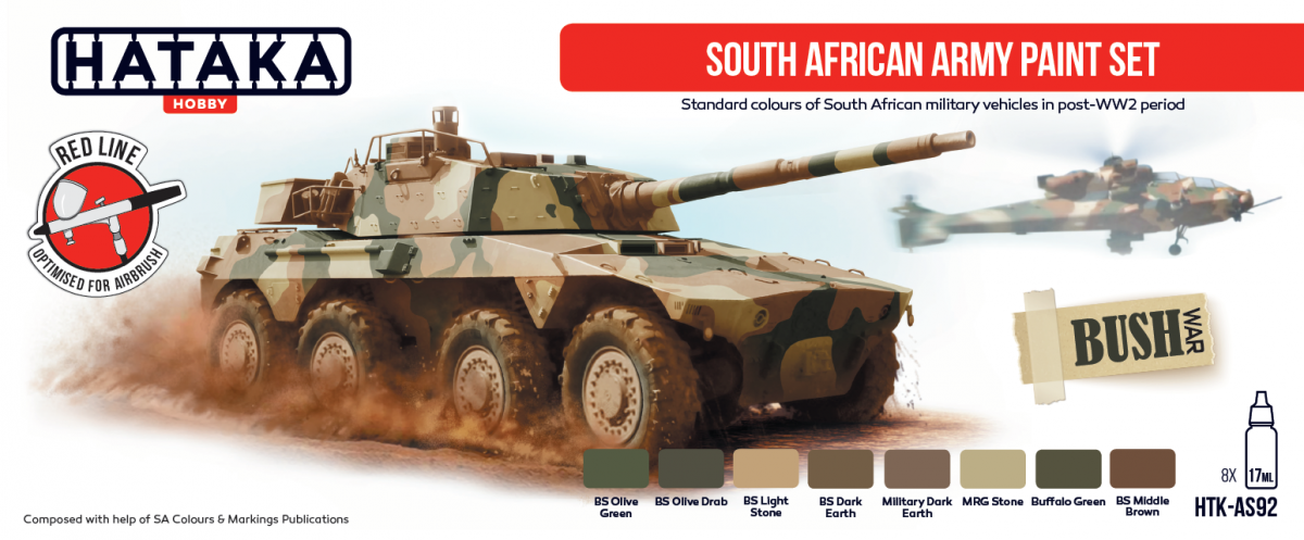 Hataka HTK-AS92 South African Army paint set (8x17ml) – zdjęcie 2
