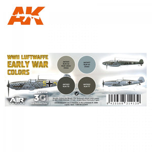 AK Interactive AK11716 WWII LUFTWAFFE EARLY WAR COLORS 4x17 ml – immagine 2