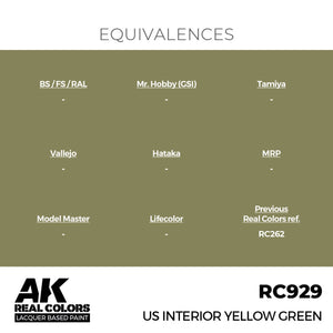 AK Interactive RC929 US Interior Yellow Green 17 ml – immagine 2