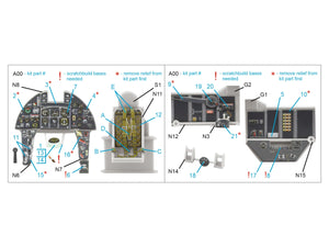 Quinta Studio QD48503 Typhoon Mk.Ib late 3D-Printed &amp;amp; coloured Interior on decal paper (Hasegawa/Italeri) 1/48 – Bild 2