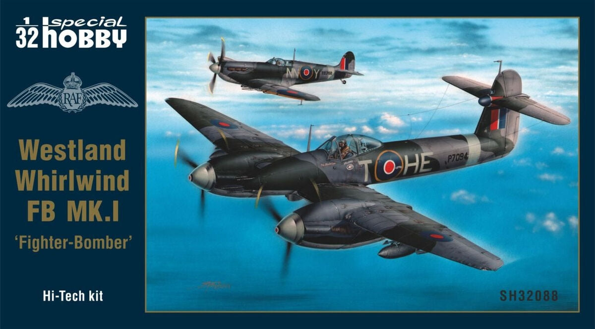 Maquette haute technologie Special Hobby 32088 Westland Whirlwind FB Mk.I « Chasseur-Bombardier » au 1/32