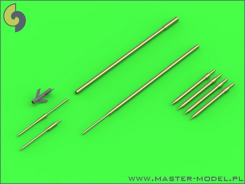 Master AM-48-120 Su-9 / Su-11 (Fishpot / Fishpot C) - Tubes pilotes et têtes de rails de missiles 1/48 – image 6
