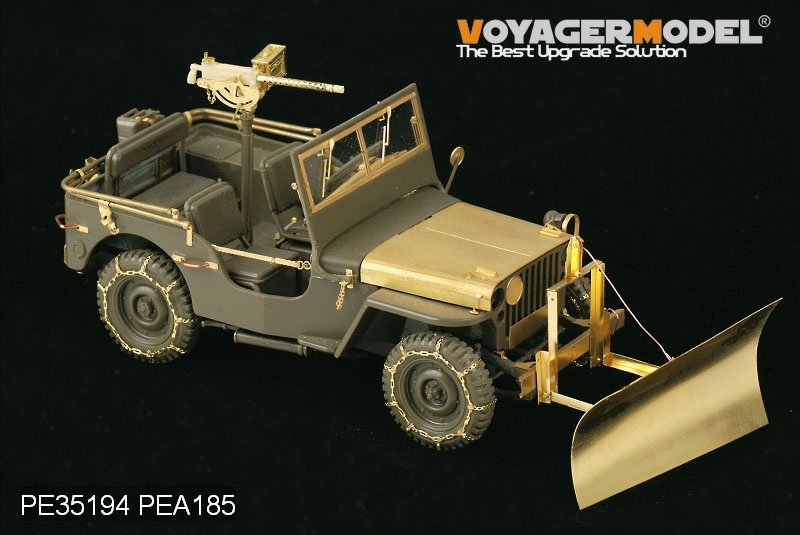 Voyager Model PEA185 WWII U.S. Jeep Willys MB snow plow w/ tyre chains (For TAMIYA /ITALIAN) 1/35 – immagine 5