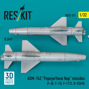 RESKIT RS32-0517 AGM-142 &amp;quot;Popeye/Have Nap&amp;quot; missiles (2 pcs) (3D Printed) 1/32 – image 3