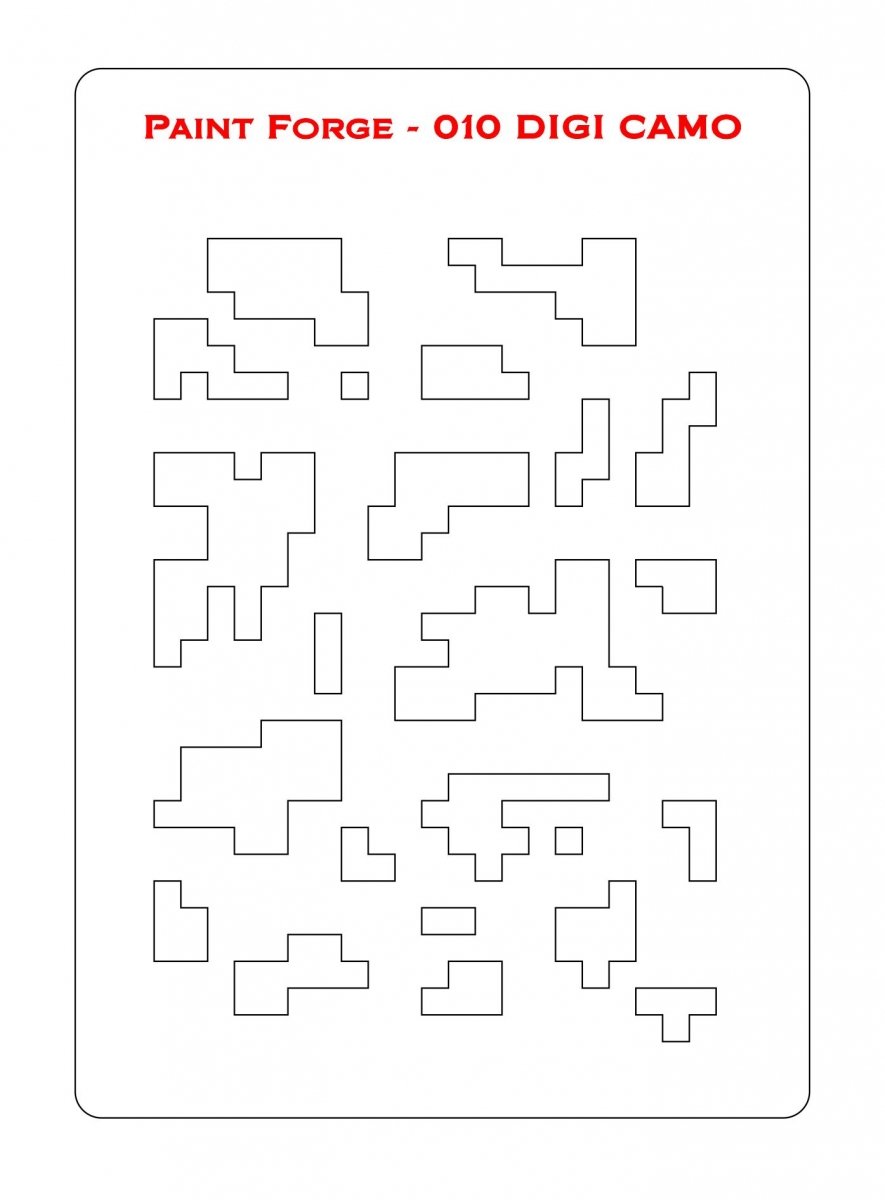 Paint Forge PFST010M STENCIL - DIGI CAMO – image 2