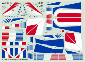 ModelMaker Decals D48160 Dutch F-16 Demo 1994 1/48 – imagen 4