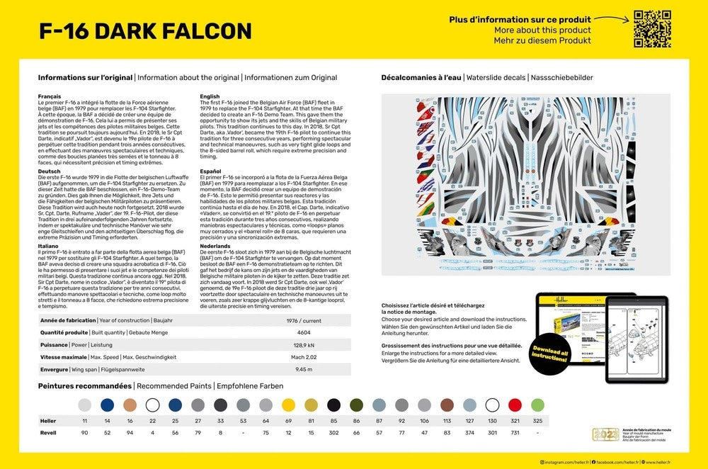 Heller 30411 F-16 Dark Falcon 1/48 – image 3