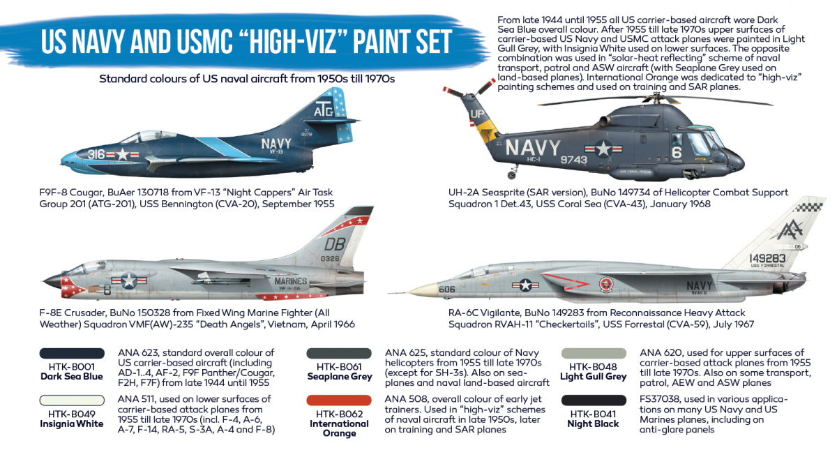 Hataka HTK-BS18 US Navy and USMC high-viz Paint Set 6x17ml – imagen 3