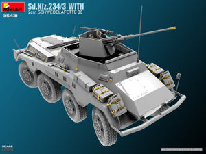 MiniArt 35431 Sd.Kfz.234/3 With 2cm Schwebelafette 38 1/35 – immagine 3