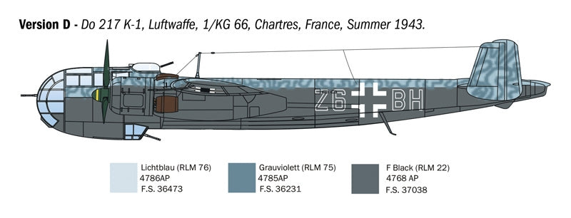 Italeri 1488 DO 217 K-1/K-2 with FRITZ X 1/72