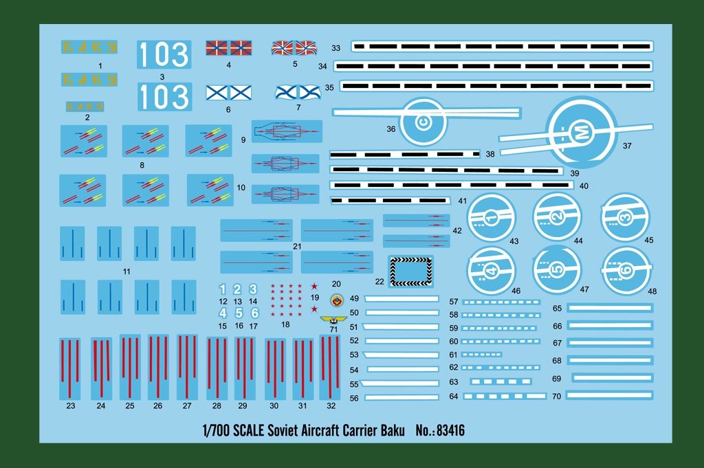 Hobby Boss 83416 Soviet Aircraft Carrier Baku 1/700 – immagine 5