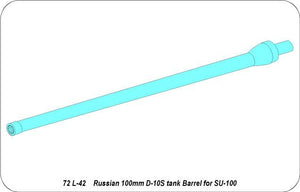 Aber 72L-42 Lufa 100 mm do SU-100 / Russian 100 mm Barrel for SU-100 1/72 – immagine 6