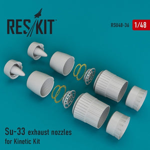 RESKIT RSU48-0036 Buses d&amp;#39;échappement Su-33 pour maquette Kinetic 1/48