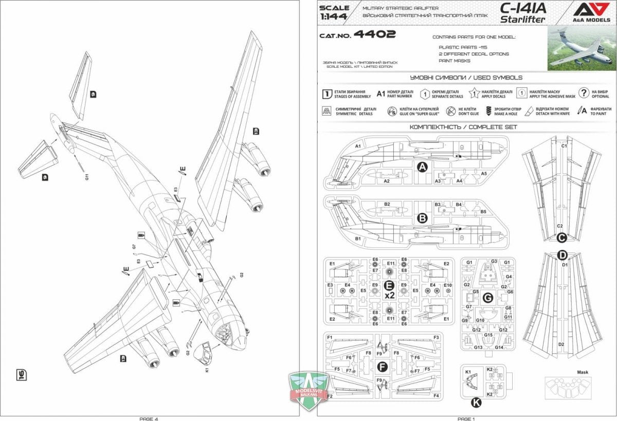 A&amp;amp;A Models 4402 C-141A Military Strategic Airlifter 1/144 – Bild 6