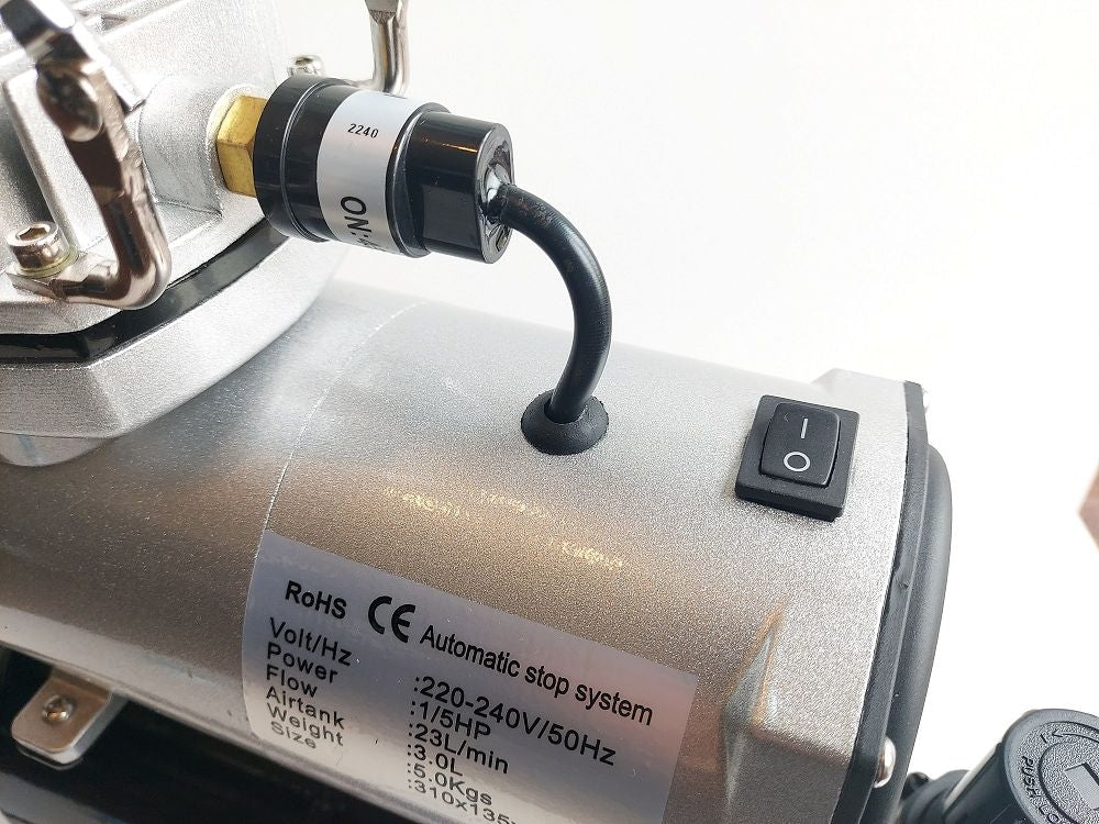 Fine Art FA-20T Kompresor bezolejowy 3l z filtrem i reduktorem Premium Line (S5000) – Bild 5