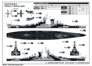 Trumpeter 06738 USS Large cruiser Alaska 1/700 – imagen 3