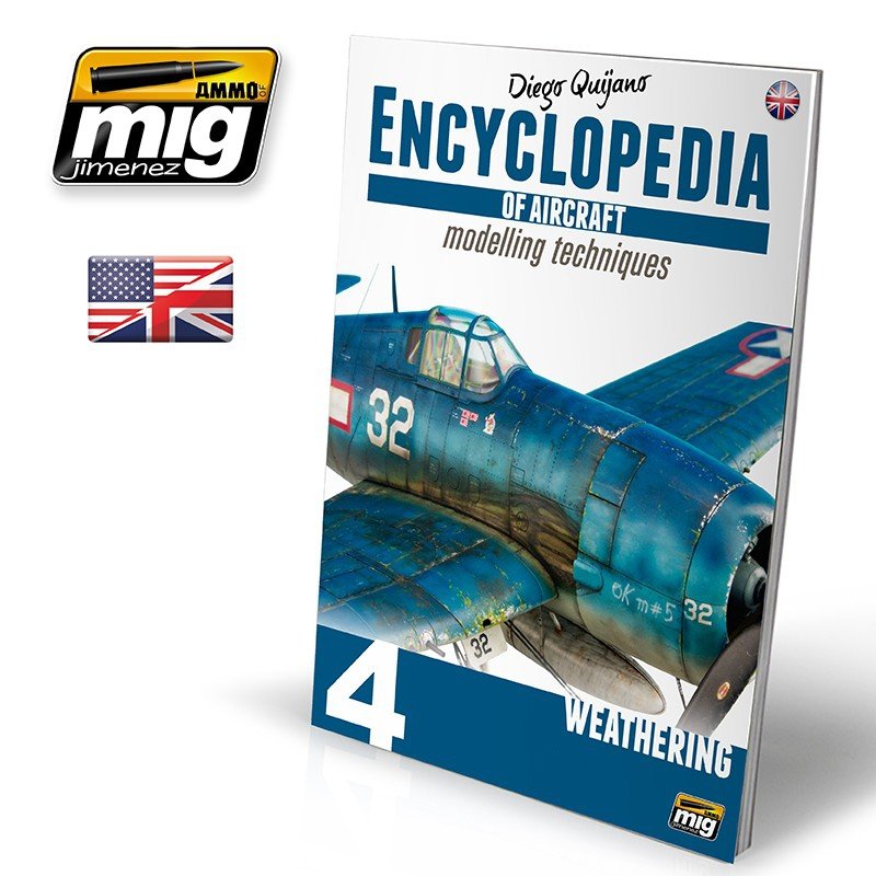AMMO de Mig Jimenez 6053 ENCYCLOPÉDIE DES TECHNIQUES DE MODÉLISATION D'AVIONS VOL.4 : VIEILLISSEMENT (ANGLAIS)