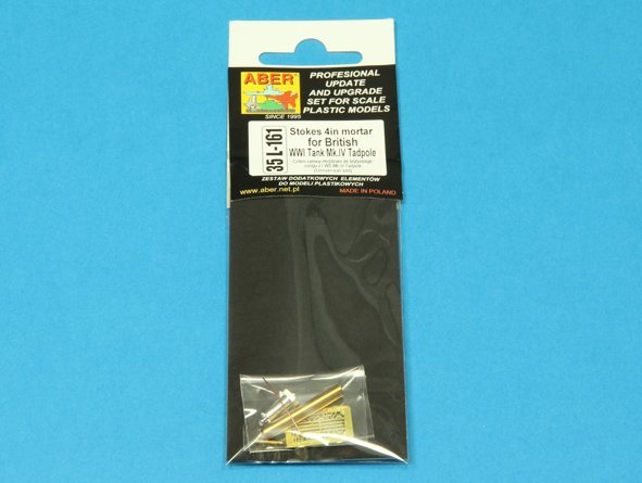 Aber 35L-161 Stokes 4in mortar for British WWI Tank Mk.IV Tadpole 1/35 – Bild 5