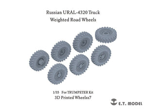 Roues lestées pour camion russe URAL-4320 (impression 3D) ET Model P35-116, compatibles avec la maquette TRUMPETER au 1/35 – image 2