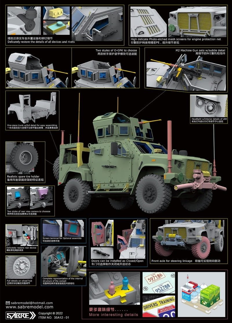 Sabre 35A12-DLX JLTV M1278 Heavy Guns Carrier - Deluxe Edition 1/35 – Bild 4