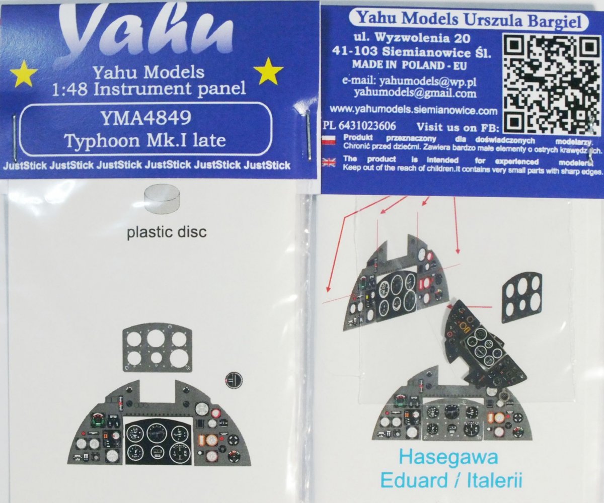 Yahu YMA4849 Typhoon Mk.I (Hasegawa / Eduard / Italeri) 1/48