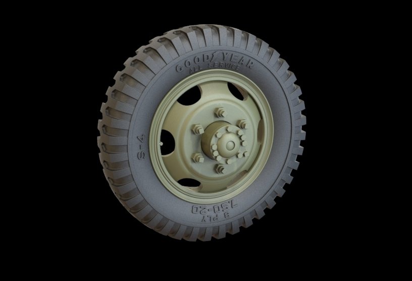 Ensemble de roues de route Panzer Art RE35-314 GMC (Goodyear) 1/35